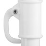 Detailaufnahme: Weiße Push-Up Mechanik eines Schneider Balkonschirms.