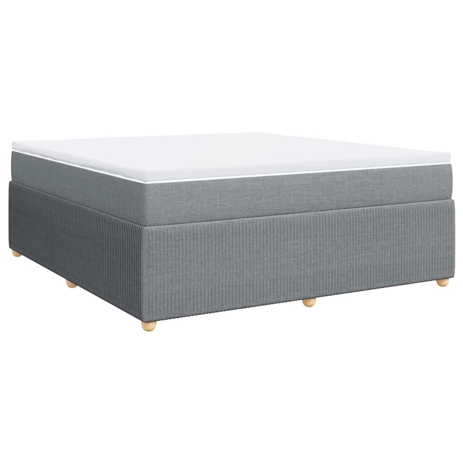 vidaXL Boxspringbett mit Matratze Hellgrau 180x200 cm Stoff 3285588 günstig online kaufen