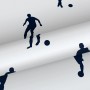 ESTAhome Tapete Fußballspieler dunkelblau, Rolle mit Fußball Motiven.