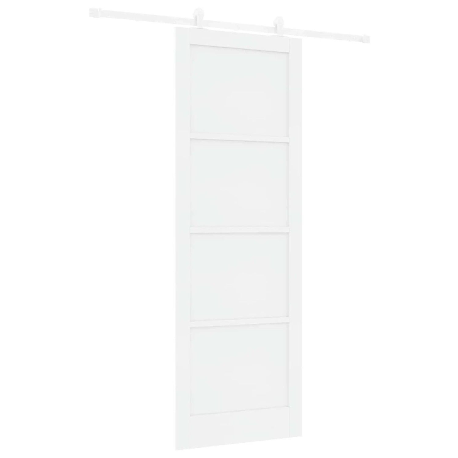 vidaXL Schiebetür Weiß 83 x 232 cm Massives Kiefernholz 3445473