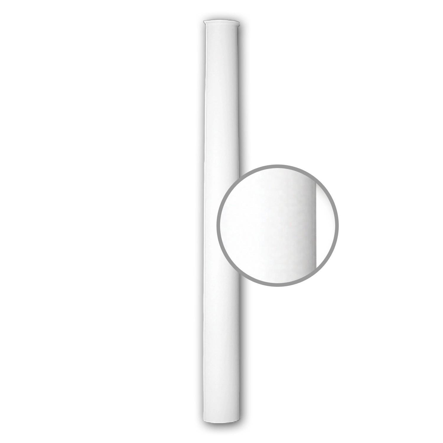PROFHOME 116050 Halbsäulen Schaft Säule Zierelement Stuckdekor 20,4 cm x 196,2 cm x 10,0 cm Weiß