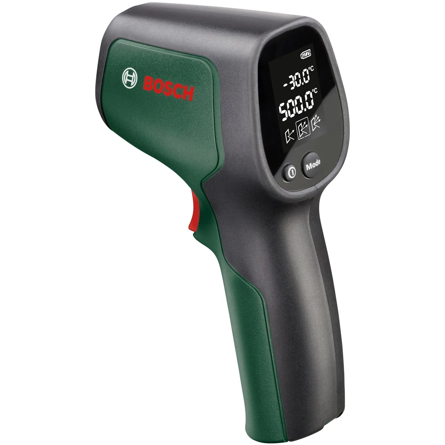 Bosch UniversalTemp Infrarot-Thermometer zur Temperaturmessung von -30°C bis +500°C.
