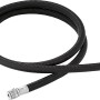 Ersatz-Geschirrbrauseschlauch aus schwarzem Nylon mit verchromten Anschlüssen für WT-5091 und KI-5091.