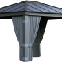 Palram Canopia Seitenteile für Pavillon Dallas 4300, dunkelgraue Vorhänge