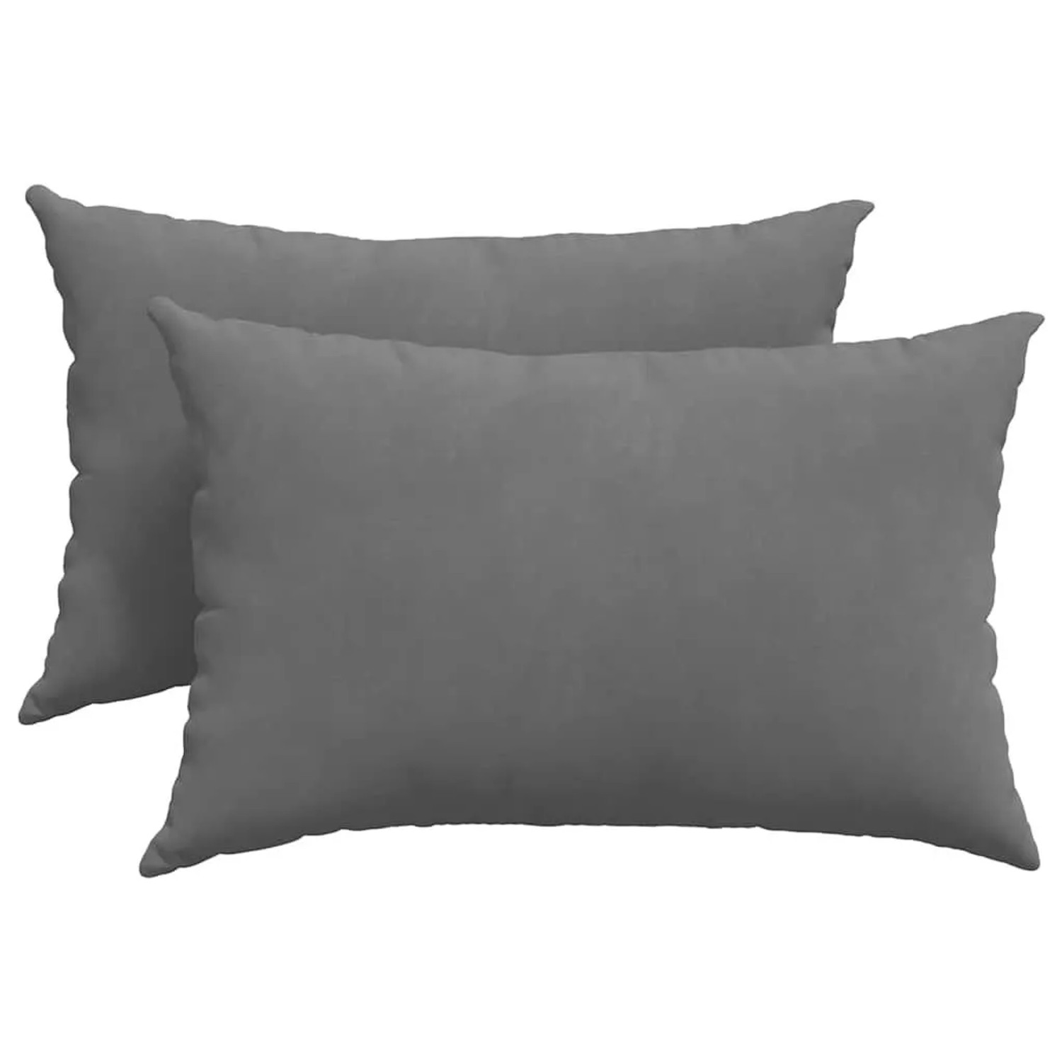 vidaXL Sofakissen 2 Stück Dunkelgrau 60 x 40 cm Stoff 42013684