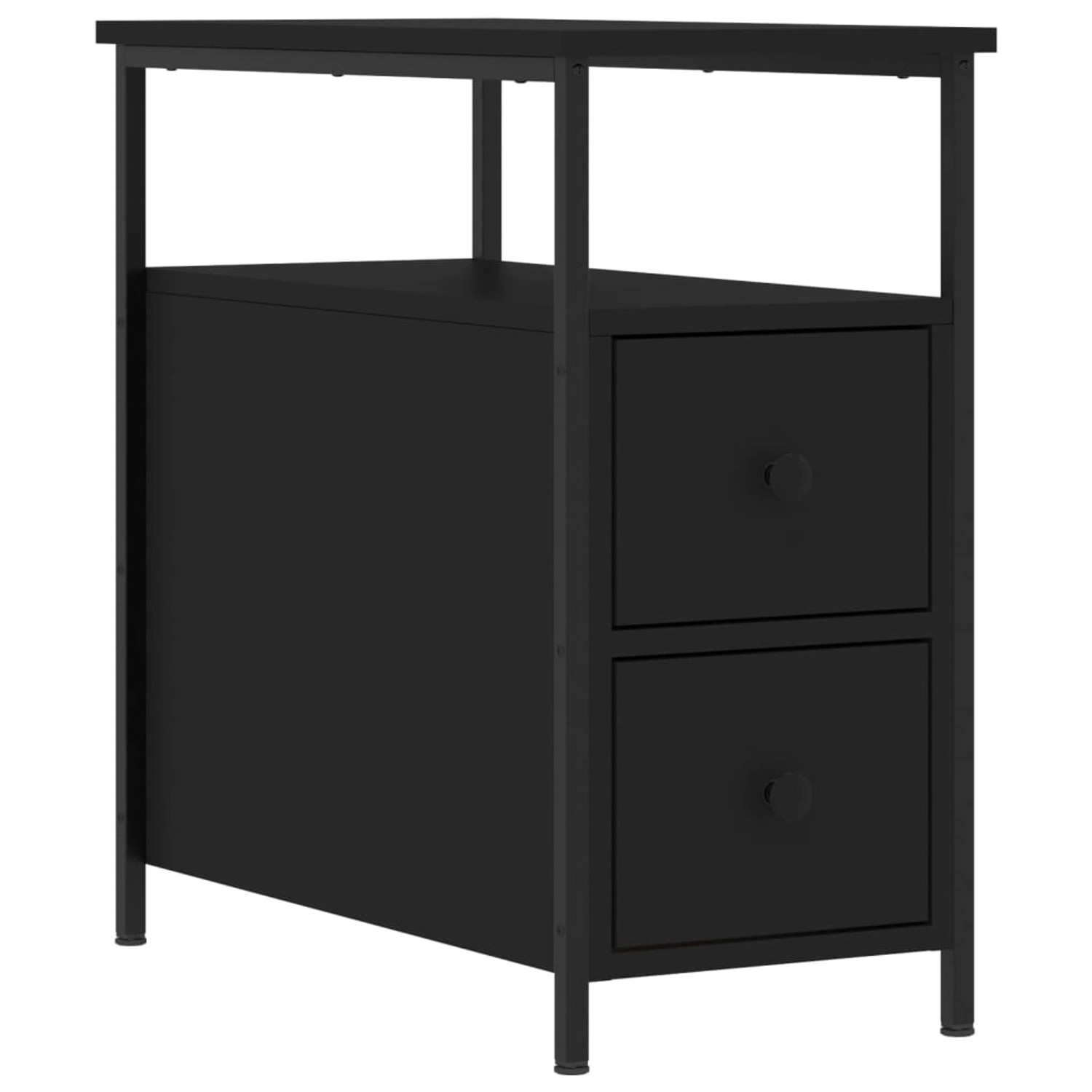 vidaXL Nachttisch Schwarz 30x60x60 cm Holzwerkstoff Modell 1 günstig online kaufen