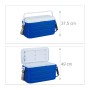 Relaxdays Kühlbox Kunststoff Blau Weiß Isoliert Verstellbar mit Tragegurt 20 l 29 cm x 52.5 cm x 26.5 cm 2.2 kg_5