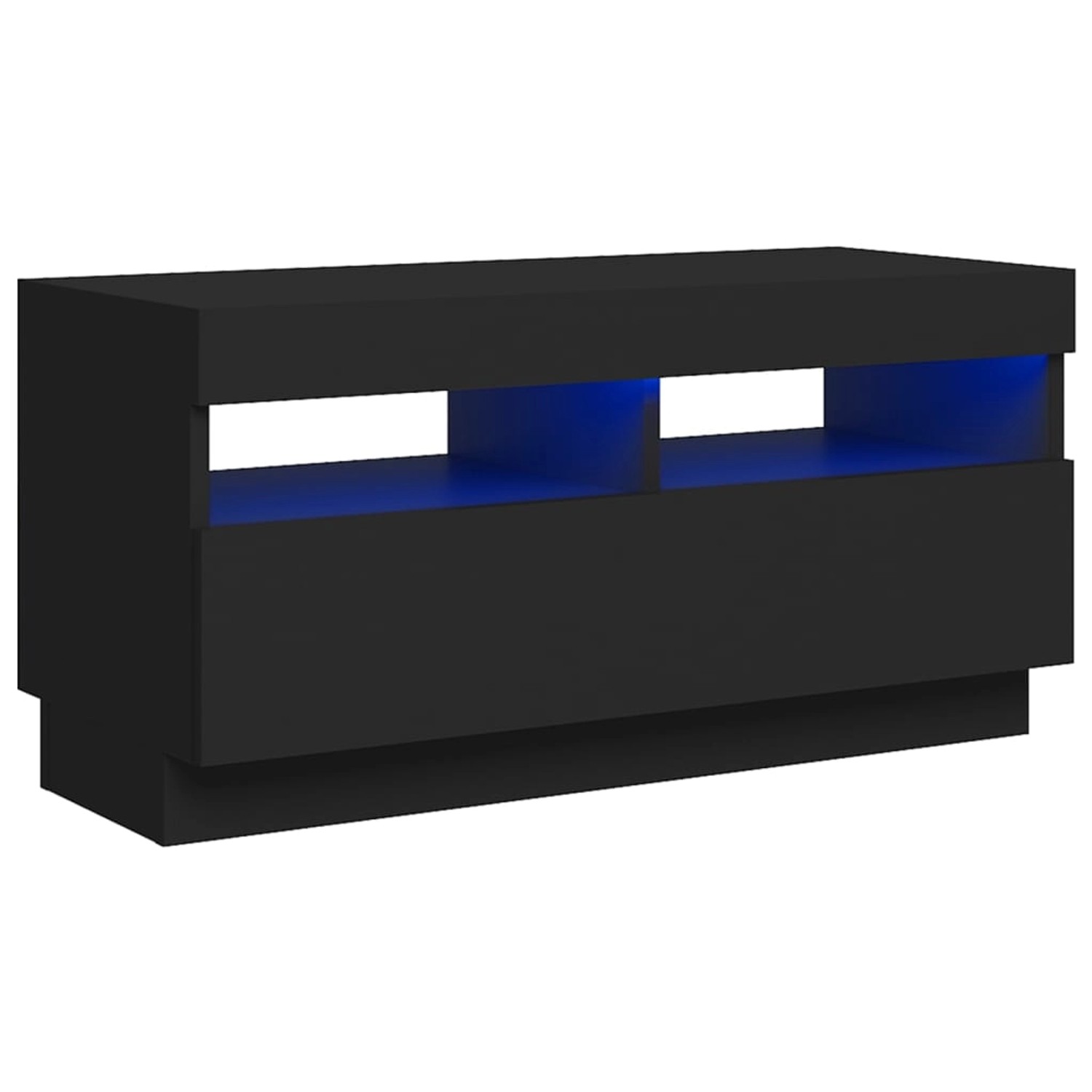 Tv-schrank Mit Led-leuchten Schwarz 80x35x40 Cm günstig online kaufen