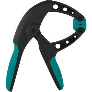 Wolfcraft Ergo-Federzwinge FZH 40, Spannwerkzeug mit ergonomischem Griff und beweglichen Spannbacken.