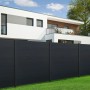 Floraworld Steckzaun-Erweiterung aus Aluminium, 180x180 cm, zum Aufdübeln. Gartenzaun in modernem Design.