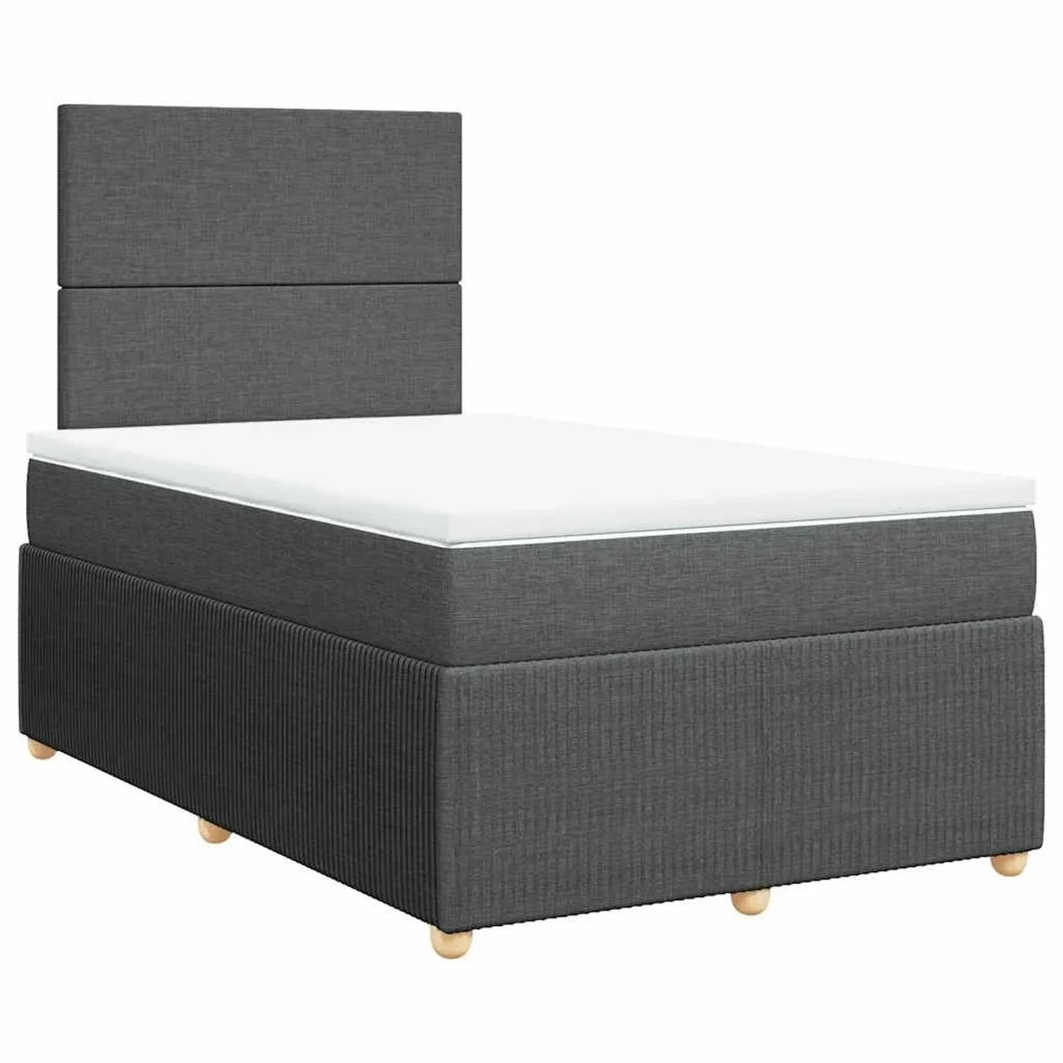 vidaXL Boxspringbett mit Matratze Dunkelgrau 120x190 cm Stoff 3291989 günstig online kaufen