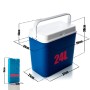 BigDean Kühlbox 24 Liter Blau Weiß Inklusive 6 Kühlakkus Bis Zu 14 Stunden  Kühlung Kühltasche Für Unterwegs Outdoor Thermobox Für Picknick Camping_6