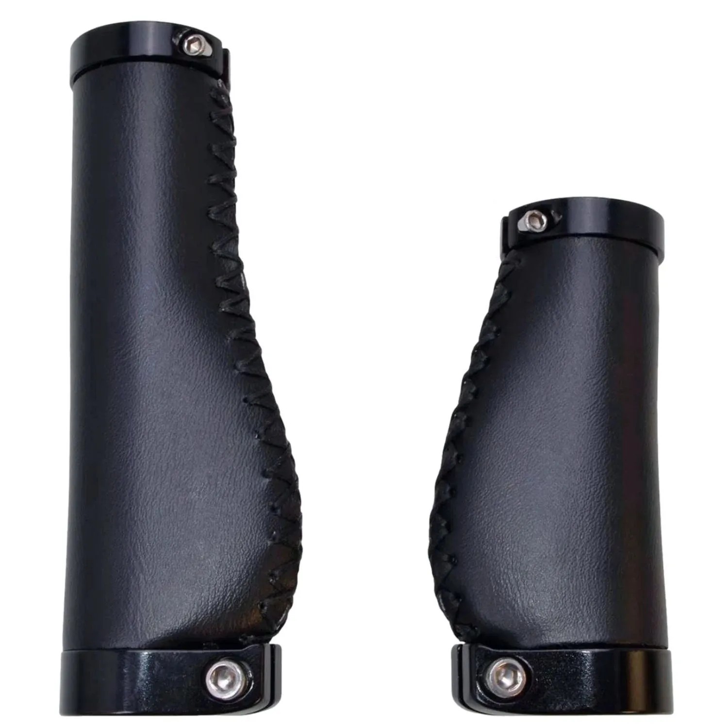 Filmer Set Fahrradgriffe Ergo-Grip Leder-Optik für Dreh-Griff-Schaltung Schwarz