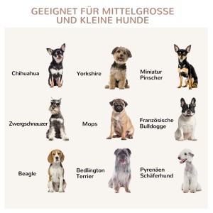 Geeignet für mittelgroße und kleine Hunde