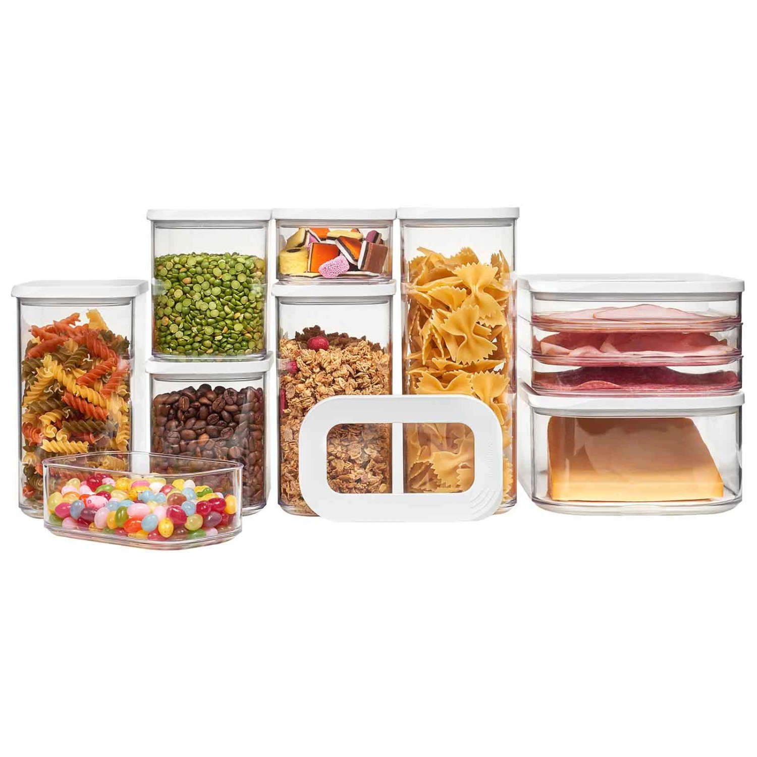 Mepal Modula 9-teiliges Vorratsdosen-Set, ideal zur Aufbewahrung von Lebensmitteln in der Küche.