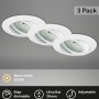 3er Set: Dimmbare, weiße Briloner LED Einbaustrahler, 8,2 cm Durchmesser.