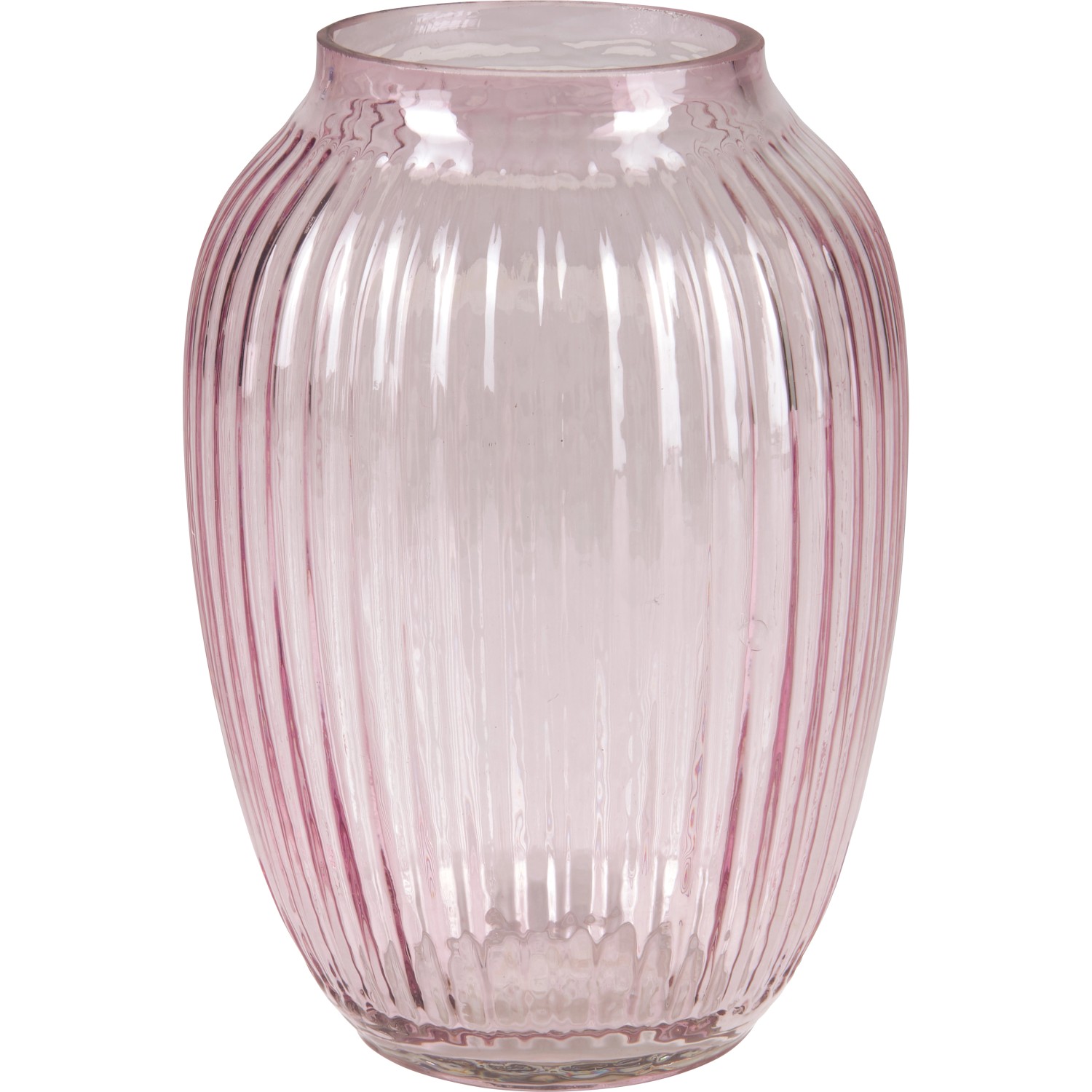 Vase Blush Bordeaux Glas 21 cm Ø 15 cm Helllila