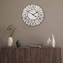 Wall-Art Wanduhr Klassisch mit römischen Zahlen, Ø 40 cm, Schwarz-Weiß.