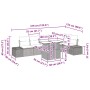 vidaXL Garten-Sofa-Set 7-tlg. braun Poly Rattan mit Maßen. Ideal für Terrasse und Garten.