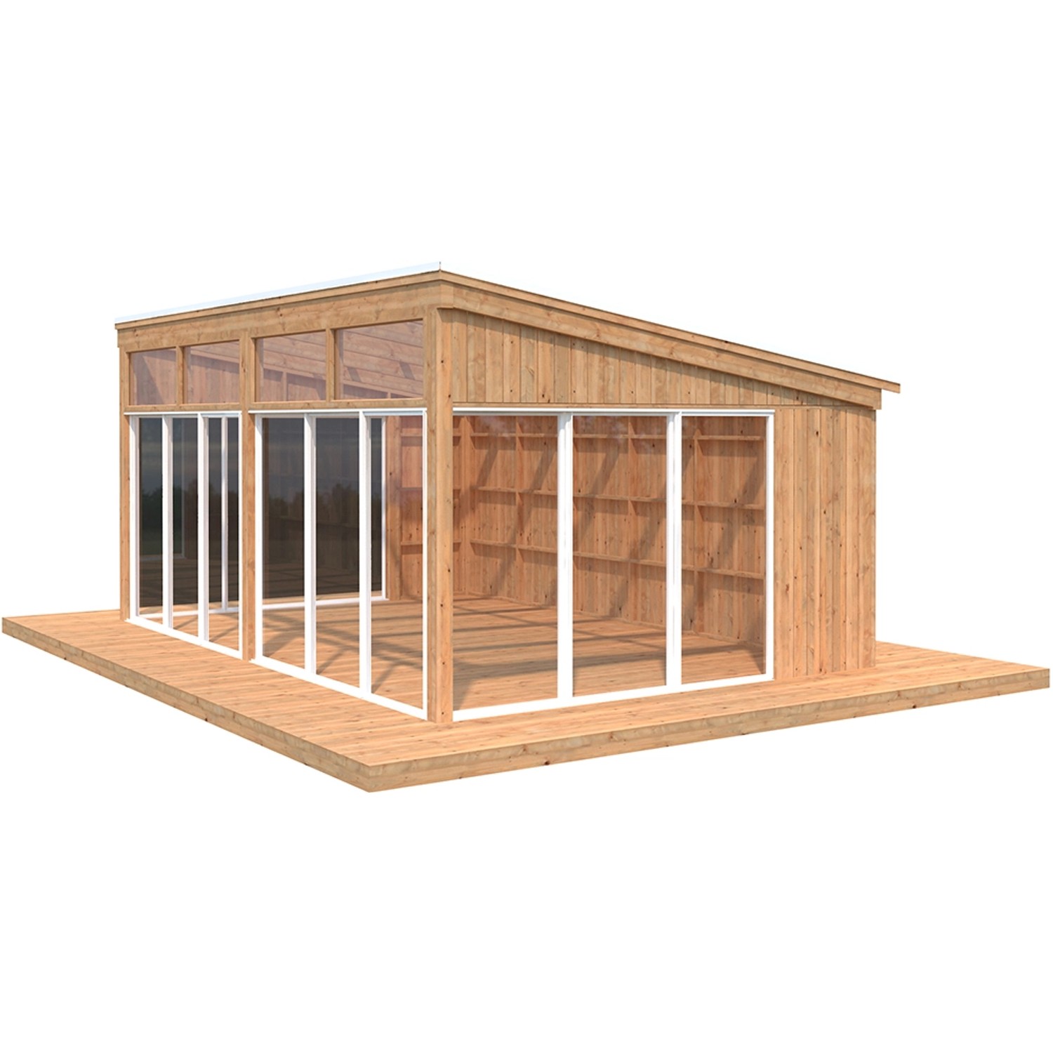 Palmako Pavillon Nova 21,5 m² Braun Tauchgrundiert 602 cm x 396 cm günstig online kaufen