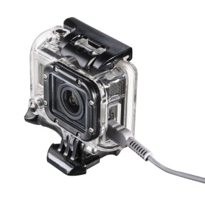 Transparentes Mantona Skeleton Gehäuse für GoPro Hero 3 mit seitlichem Kabelanschluss. Schutzgehäuse für Kamera.