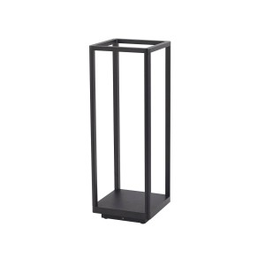 Moderne, schwarze LED Außenleuchte Thorvid von Lucande aus Aluminium.