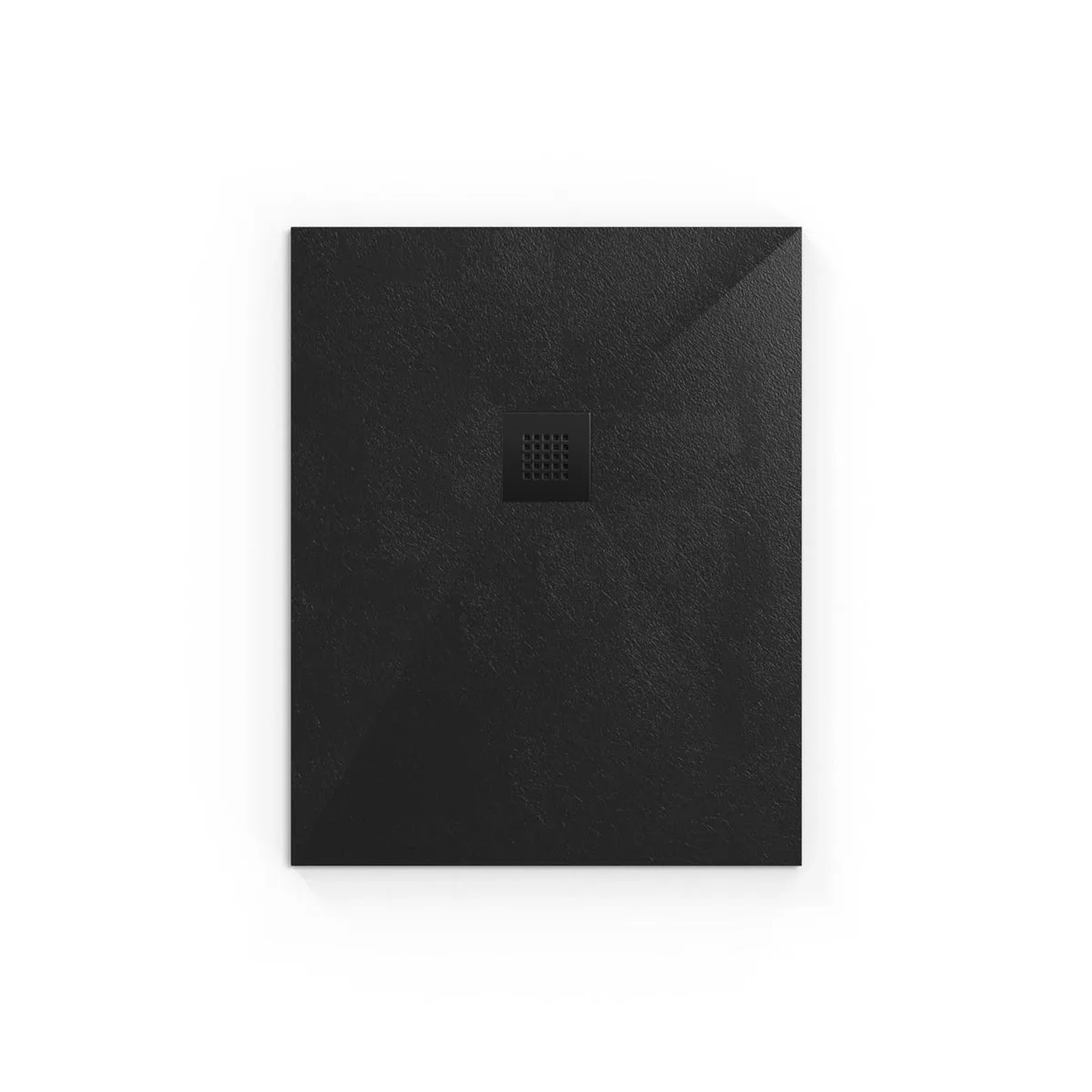 Swiss Aqua Technologies Duschwanne 100x90CM Gussmarmor Schwarz Flach Inkl. Siphon Füße