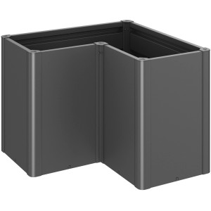 Biohort Pflanzbeet Belvedere Maxi, Gr. L100 in Dunkelgrau-Metallic. Metall-Hochbeet für Garten und Balkon.