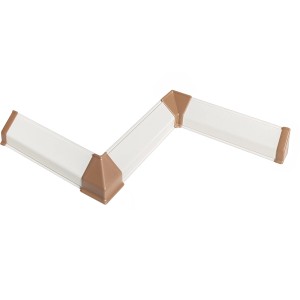 Kaindl Zubehörset für Wandabschlussleiste in Dunkelbraun, bestehend aus Ecken und Endkappen.