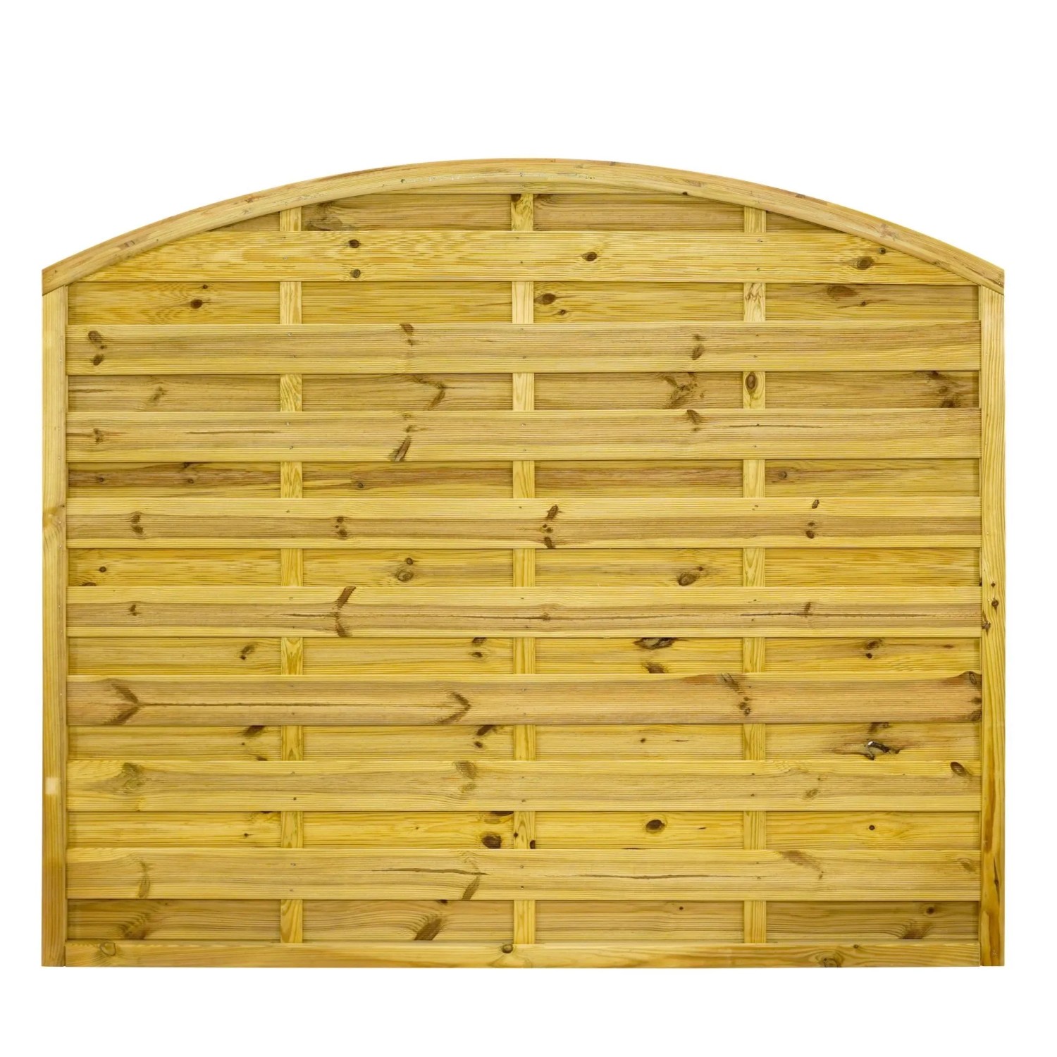 GartenLand Dichtzaun VARIO Gebogen 180x150 cm Holzzaun Kiefer PEFC KDI Grün 44x44 mm Rahmen