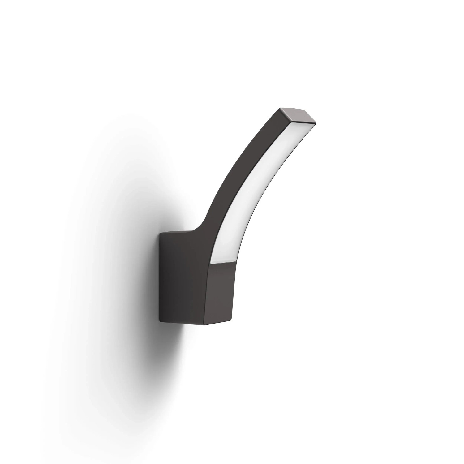 Anthrazitfarbene Philips LED Aussenwandleuchte Splay, 3,8W, warmweisses Licht.