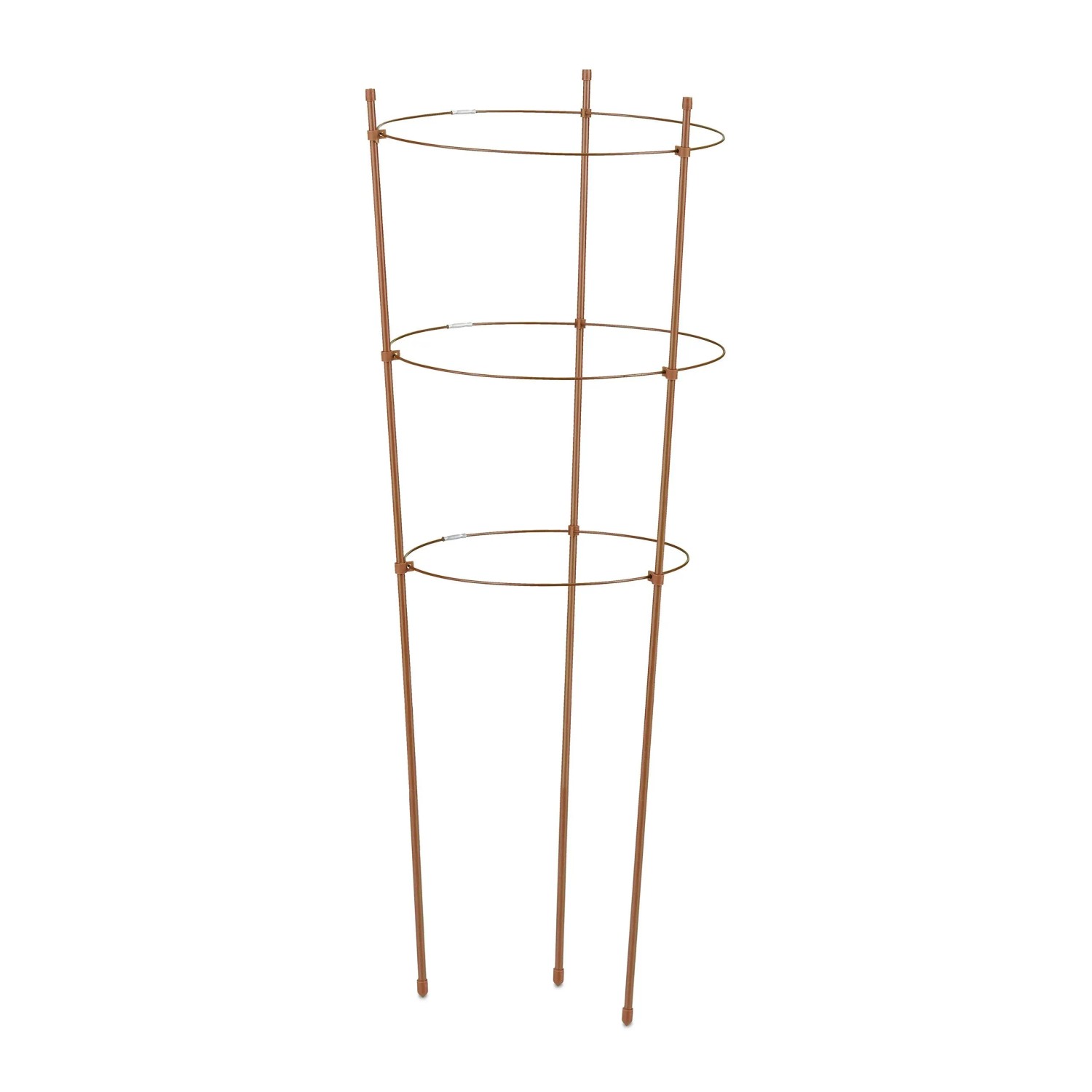 Relaxdays Rankhilfe 6er Set Eisen Kunststoff Braun Höhenverstellbar 76 cm x 28 cm 130 g