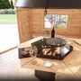 Finn Art Blockhaus Grill Gartenhaus Grillkota Exzellent 9 qm mit Grillanlage für max. 15 Personen_4