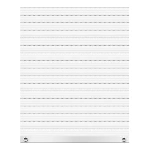 Weißer Schellenberg Rollladenpanzer Maxi aus PVC, 140x120 cm, mit Lamellen und Endleiste.