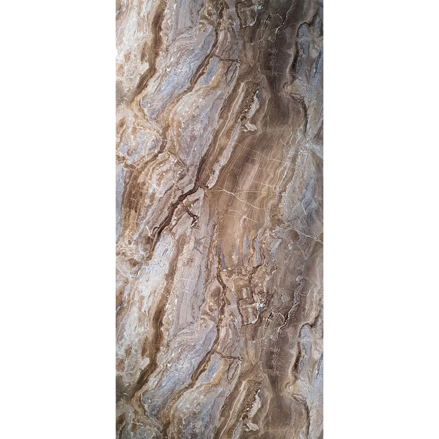 Aluverbund24 PVC Wandpaneele Duschrückwand Küchenrückwand Arabescato-Brown günstig online kaufen