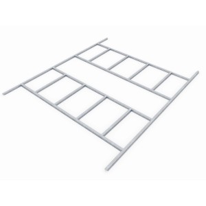 Pergart Bodenfundament Frankfurt II 911 aus Alu, Zubehör für Gartenhäuser.