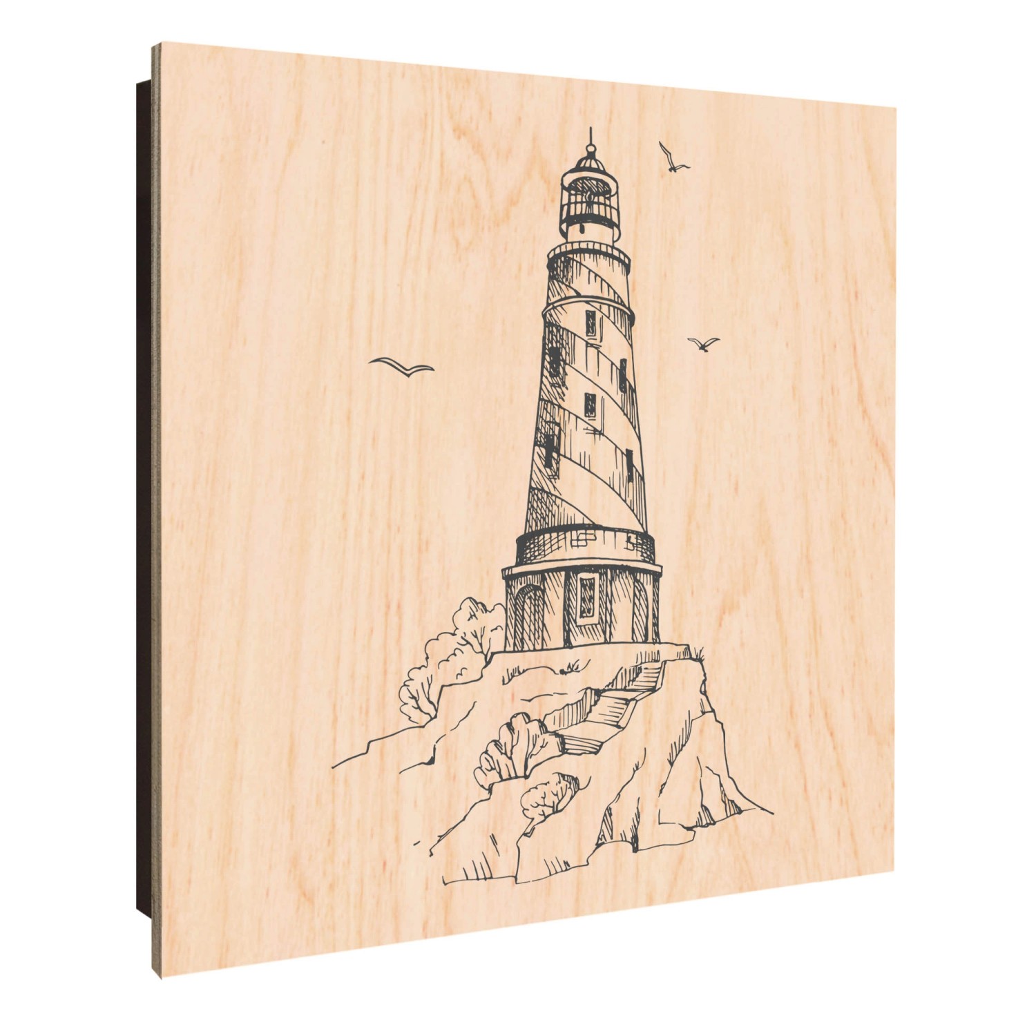 Banjado Großer Schlüsselkasten Holz 30x30cm Schwarz Scharnier Links 50 Hake günstig online kaufen