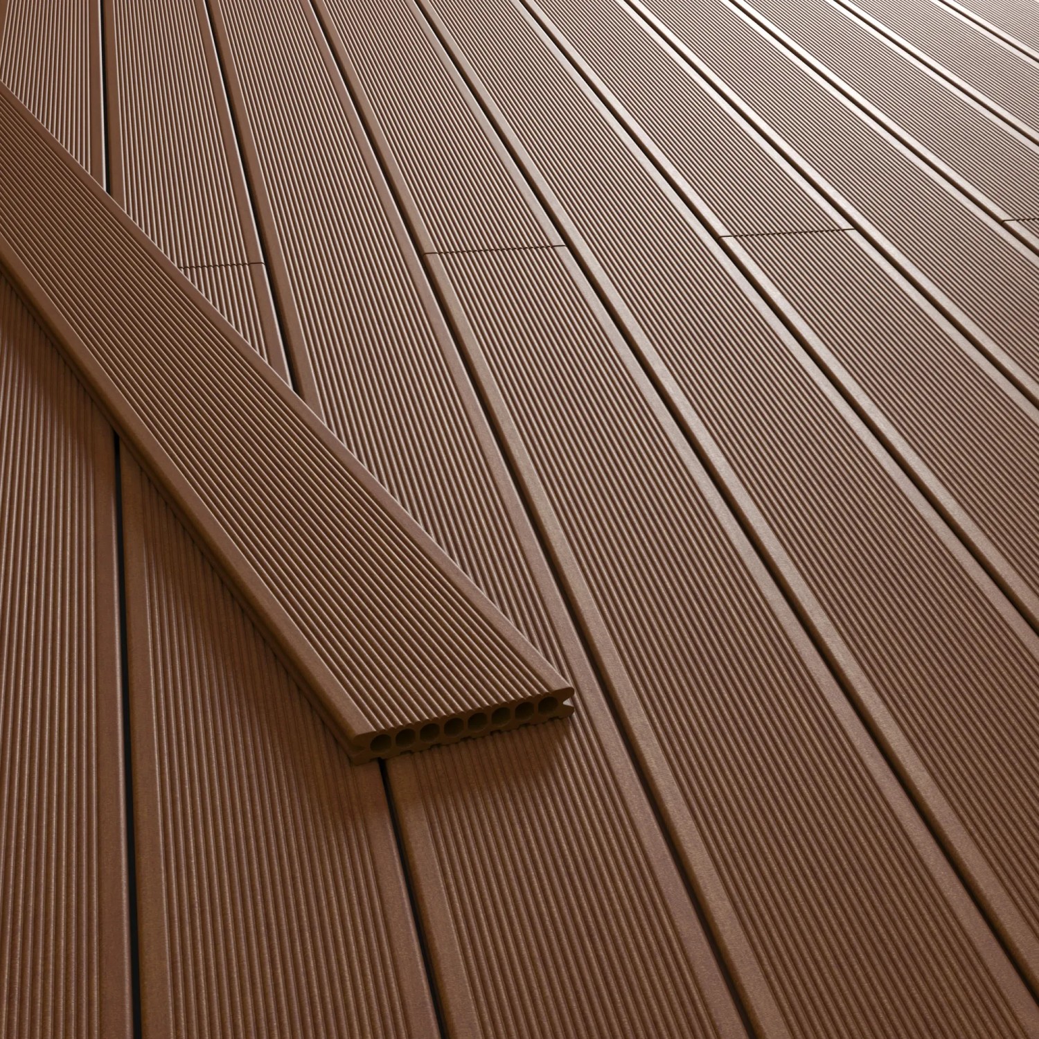 Terrassendiele WPC Marone 300 x 14,5 x 2,1 cm bei OBI