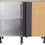 Optifit Eckunterschrank Linus984, 100/65 cm, Anthrazit/Wildeiche, mit Tür und Einlegeboden.