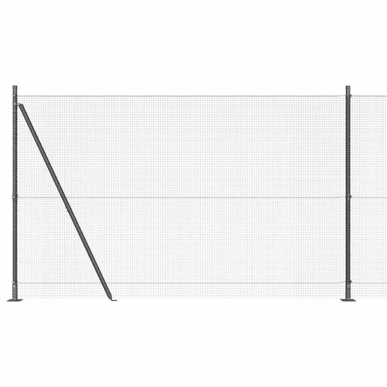 vidaXL Zaunpfosten Grau 50 x 1,4 m 16 x 16 mm Gewebe Stahl und PVC 3352597 günstig online kaufen