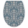 Banjado WC-Sitz Royal Creme Blau mit Absenkautomatik, Duroplast, Motiv, einfache Montage.