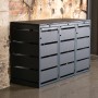 MBOX24 Classic Mülltonnenbox für 3 Tonnen, anthrazit, aus verzinktem Stahl. Robuste, wetterfeste Metallverkleidung.
