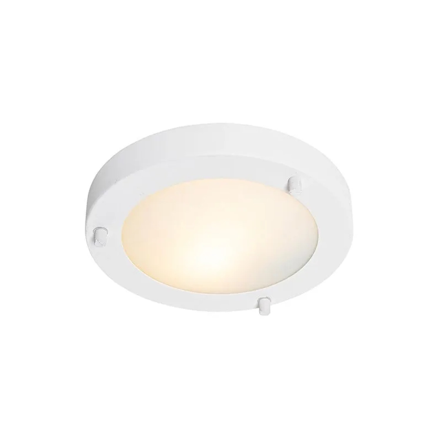 QAZQA Moderne Deckenleuchte Weiß 18 cm IP44 Yuma
