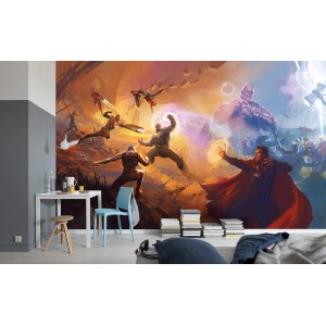 Komar Vlies Fototapete Avengers Epic Battles, 500x280cm, mit Superhelden-Motiv.