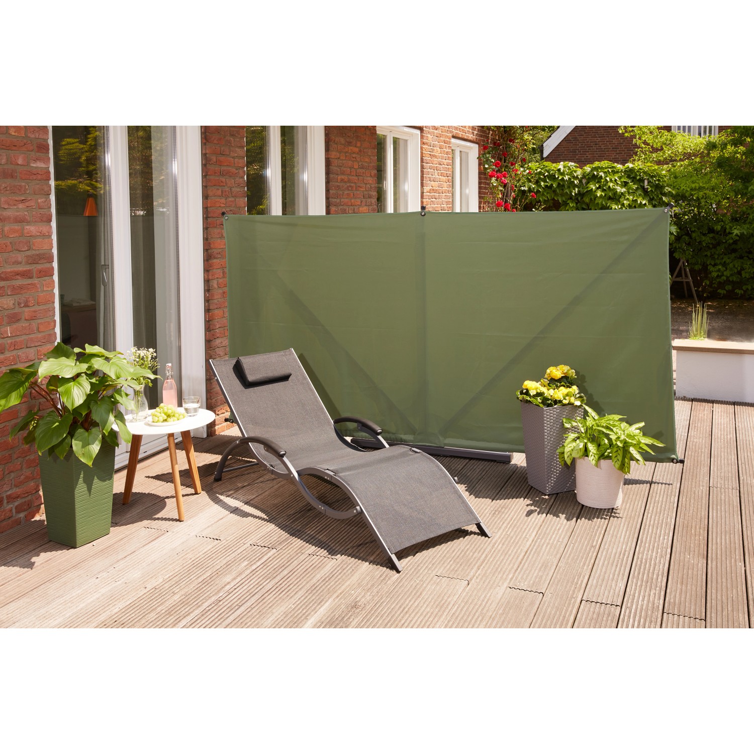 Siena Garden faltbarer Sichtschutz Ben 150 cm x 280 cm Olive kaufen bei OBI