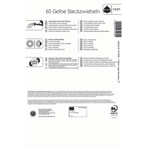 Kiepenkerl Steckzwiebel Hercules, 65 Stück gelbe Zwiebeln, Größe 14/21.