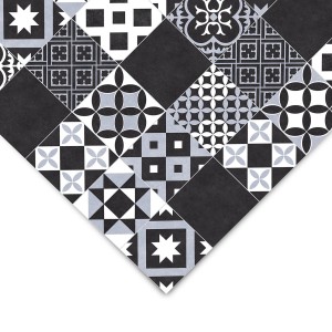 KARAT CV-Belag Amadora 990D in Grau mit Vintage Fliesenoptik für PVC-Bodenbeläge.