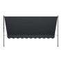 Graue Juskys Klemmmarkise Kapstadt 350x120 cm für Balkon und Terrasse.