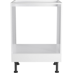 Weißer Optifit Herdumbau Bengt932, 60 cm breit, für Kochfeld und Backofen.