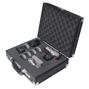 HMF 14531-02 Alu Fotokoffer Koffer Rasterschaumstoff 36 x 29 x 12 cm Schwarz